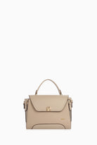 Yanları Fermuarlı Üçgen Kapaklı Çanta - Vizon TUGBA