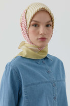 Yansıma Twill İpek Eşarp - Açık Yeşil TUGBA