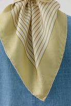 Yansıma Twill İpek Eşarp - Açık Yeşil TUGBA