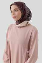 Yansıma Twill İpek Eşarp - Bordo TUGBA