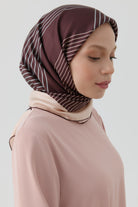 Yansıma Twill İpek Eşarp - Bordo TUGBA