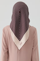 Yansıma Twill İpek Eşarp - Bordo TUGBA