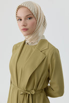 Yansıma Twill İpek Eşarp - Krem TUGBA