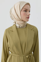 Yansıma Twill İpek Eşarp - Krem TUGBA