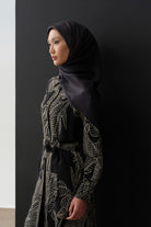 Yaprak Desenli Tunik - Siyah TUGBA