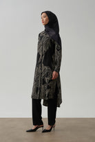 Yaprak Desenli Tunik - Siyah TUGBA