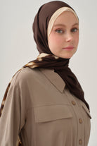 Yarım Patlı Kemerli Elbise - Vizon TUGBA