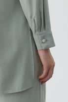 Yırtmaç Detaylı Bluz Tunik - Mint TUGBA