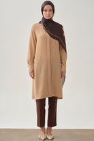 Yüksek Bel Basic Pantolon - Kahve TUGBA