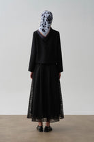 Zebra Desen Etek - Siyah TUGBA