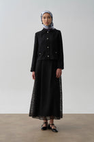 Zebra Desen Etek - Siyah TUGBA