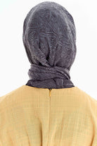 Zebra Desen Viskon Eşarp - Antrasit TUGBA