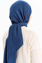 Zebra Desen Viskon Şal - İndigo TUGBA