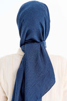 Zebra Desen Viskon Şal - İndigo TUGBA