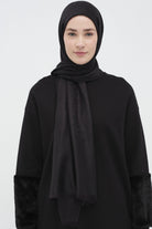 Zebra Desen Viskon Şal - Siyah TUGBA