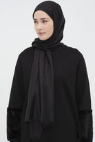 Zebra Desen Viskon Şal - Siyah TUGBA