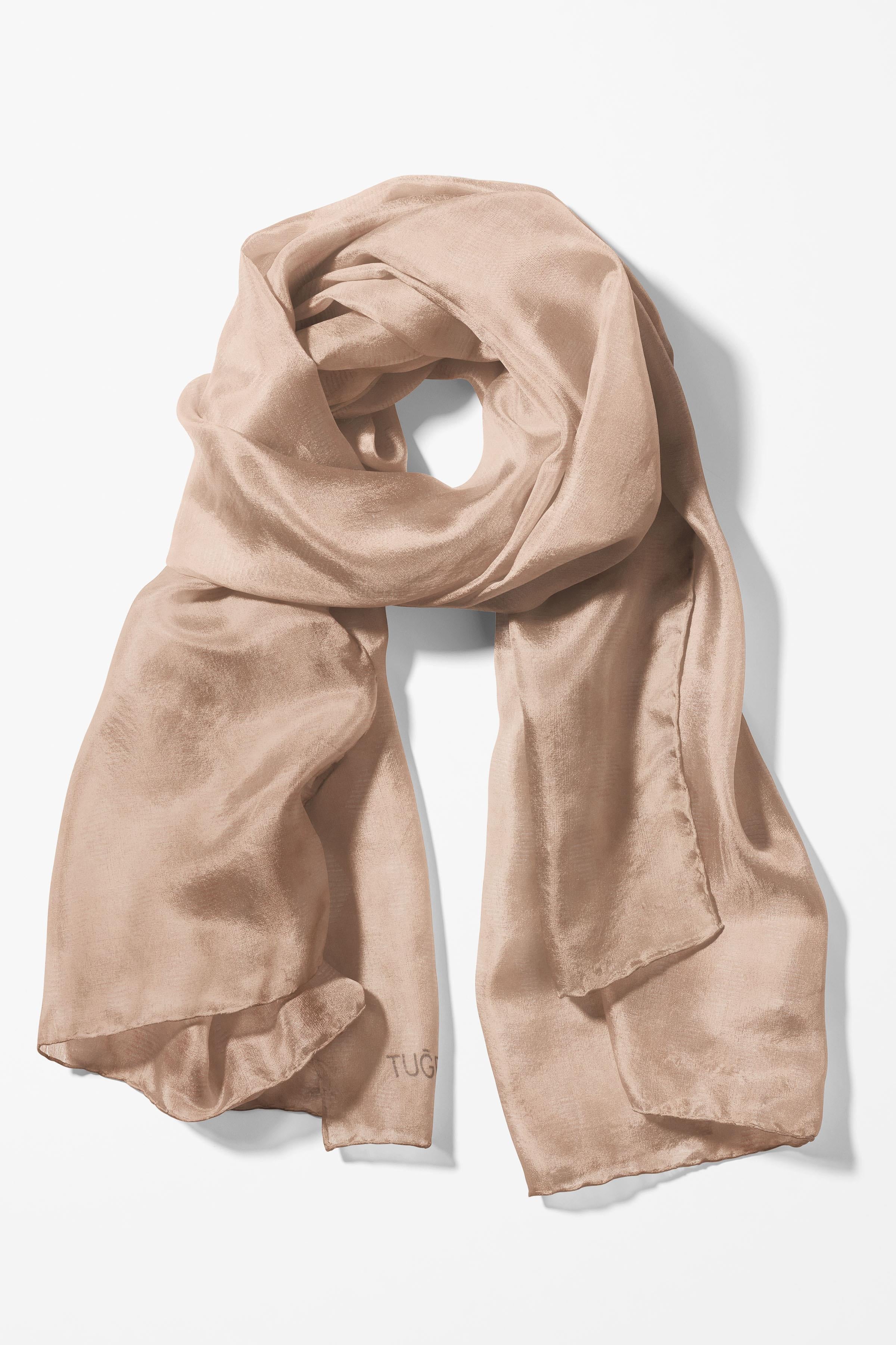 Zikzak Desenli Nehir Şal - Bej TUGBA