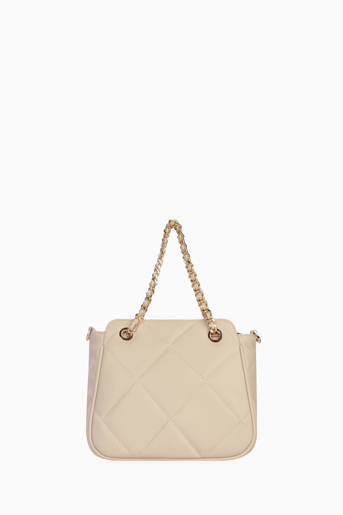 Zincir Kulplu Satchel Çanta - Bej TUGBA