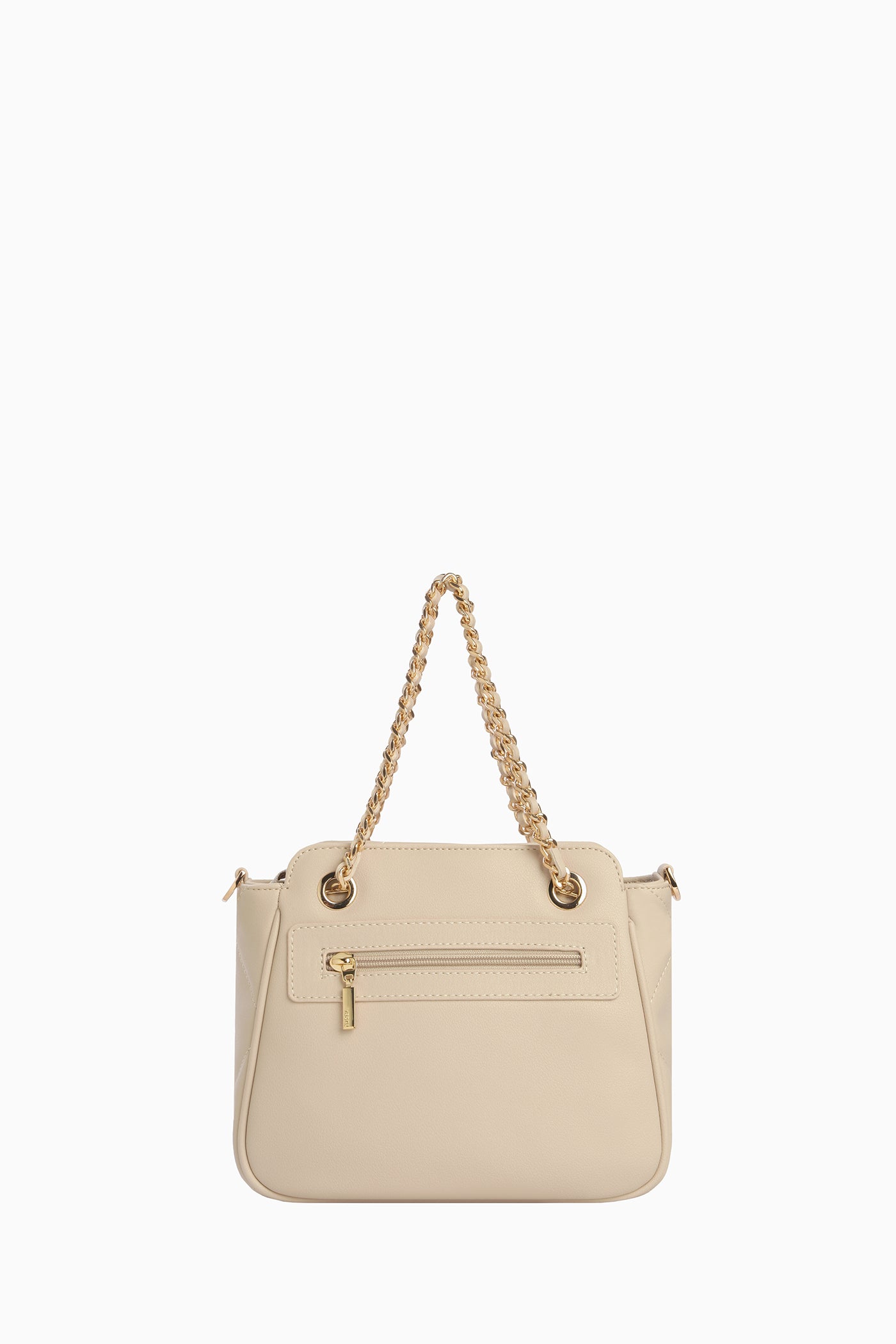 Zincir Kulplu Satchel Çanta - Bej TUGBA