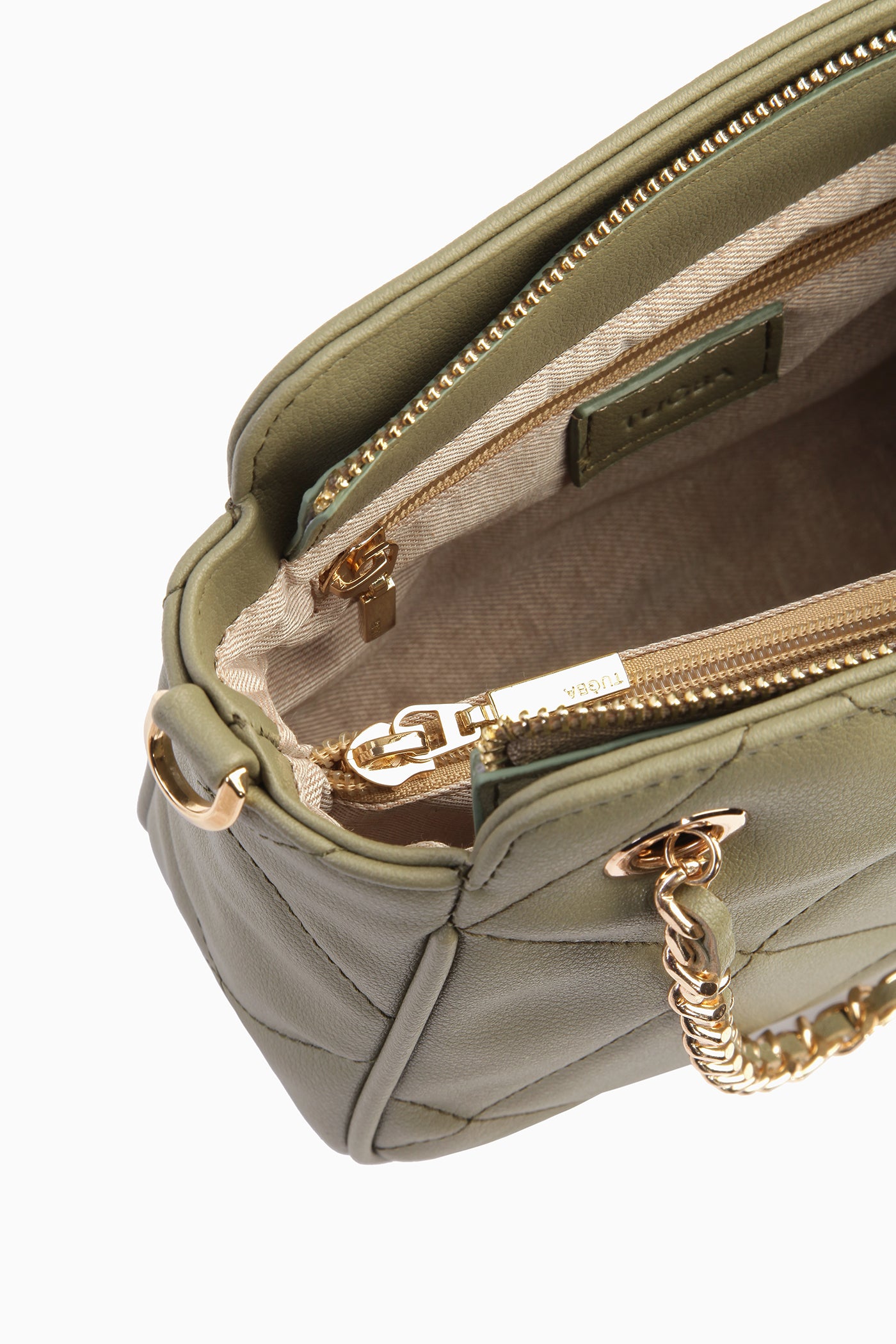 Zincir Kulplu Satchel Çanta - Mint TUGBA